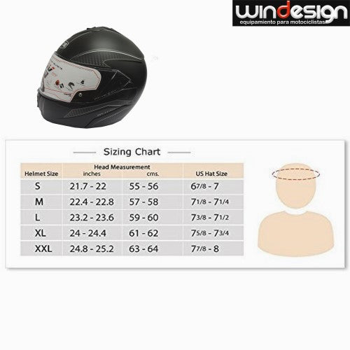 Casco VOSS Abatible Negro