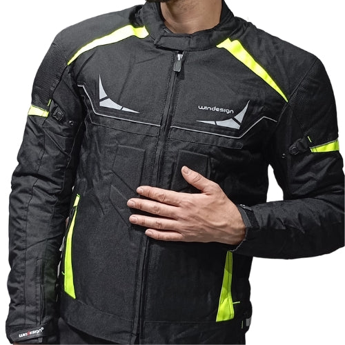Chaqueta motorista Cordura Curi Flúor