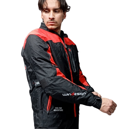 Chaqueta motorista Windesign - MK RED