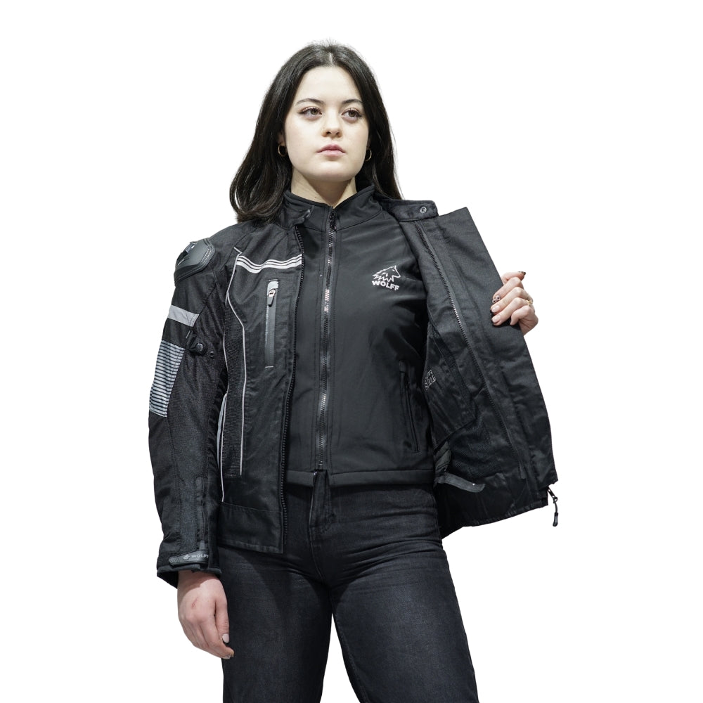 Chaqueta Moto 3x1  Cordura + Softshell  Indira