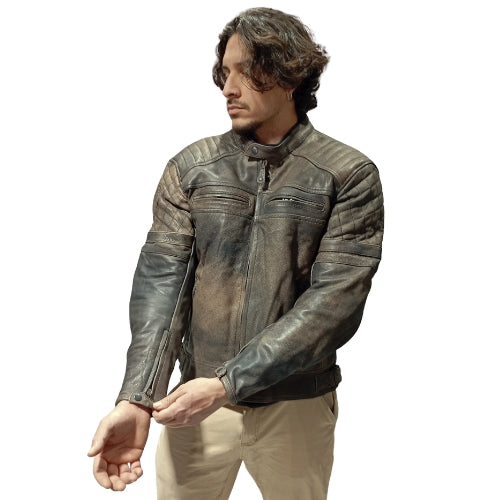 Chaqueta motorista Cuero Modelo Oregon