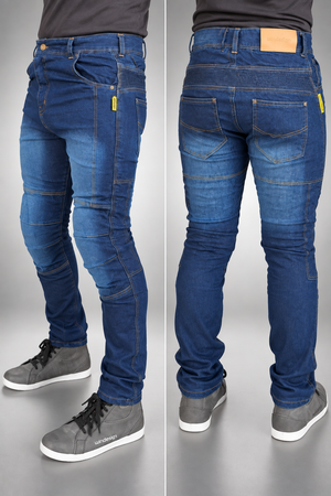Jeans WINDESIGN, INDIGO, kevlar y protecciones Certificadas