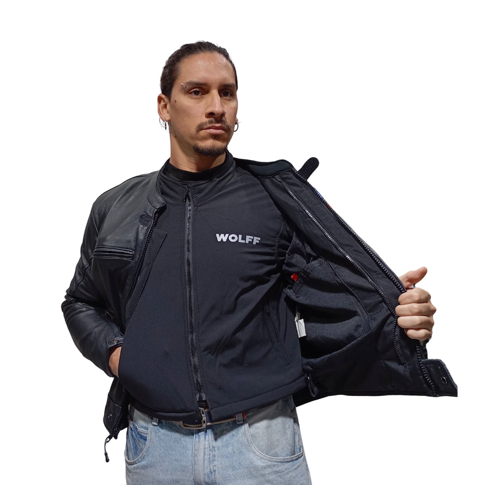 Chaqueta Moto Cuero Júpiter -  4 Estaciones