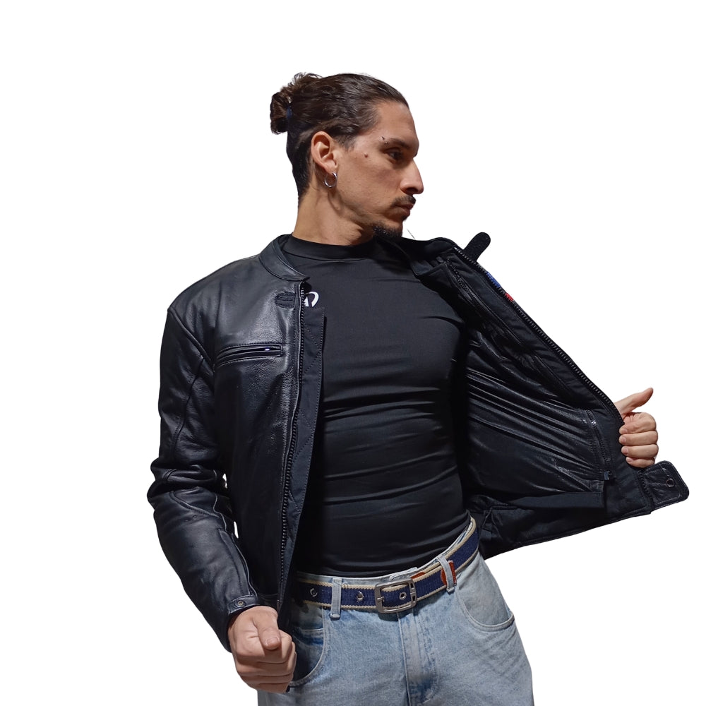 Chaqueta Moto Cuero Júpiter -  4 Estaciones
