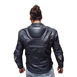 Chaqueta Moto Cuero Mercurio con Joroba Hump