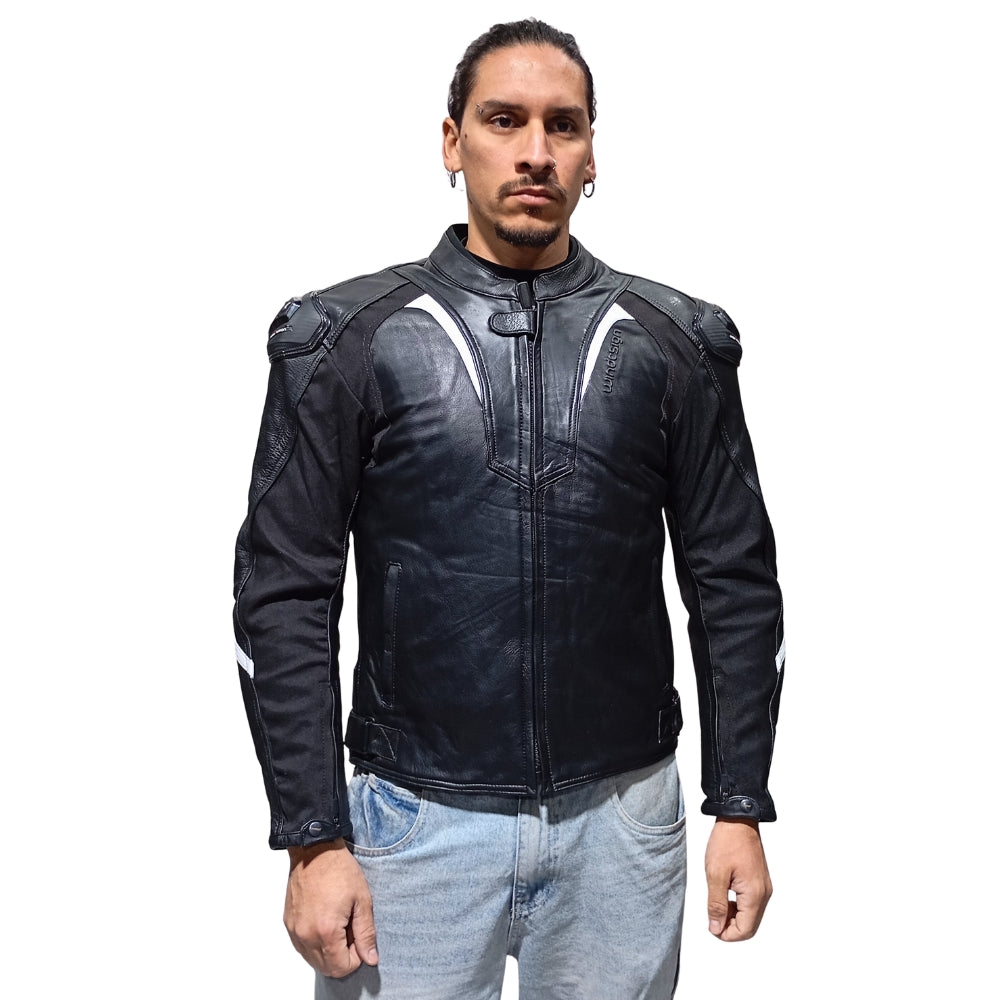 Chaqueta Moto Cuero Neptuno -  4 Estaciones