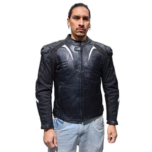 Chaqueta Moto Cuero Neptuno -  4 Estaciones
