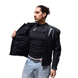 Chaqueta Moto Cuero Neptuno -  4 Estaciones