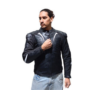 Chaqueta Moto Cuero Neptuno -  4 Estaciones