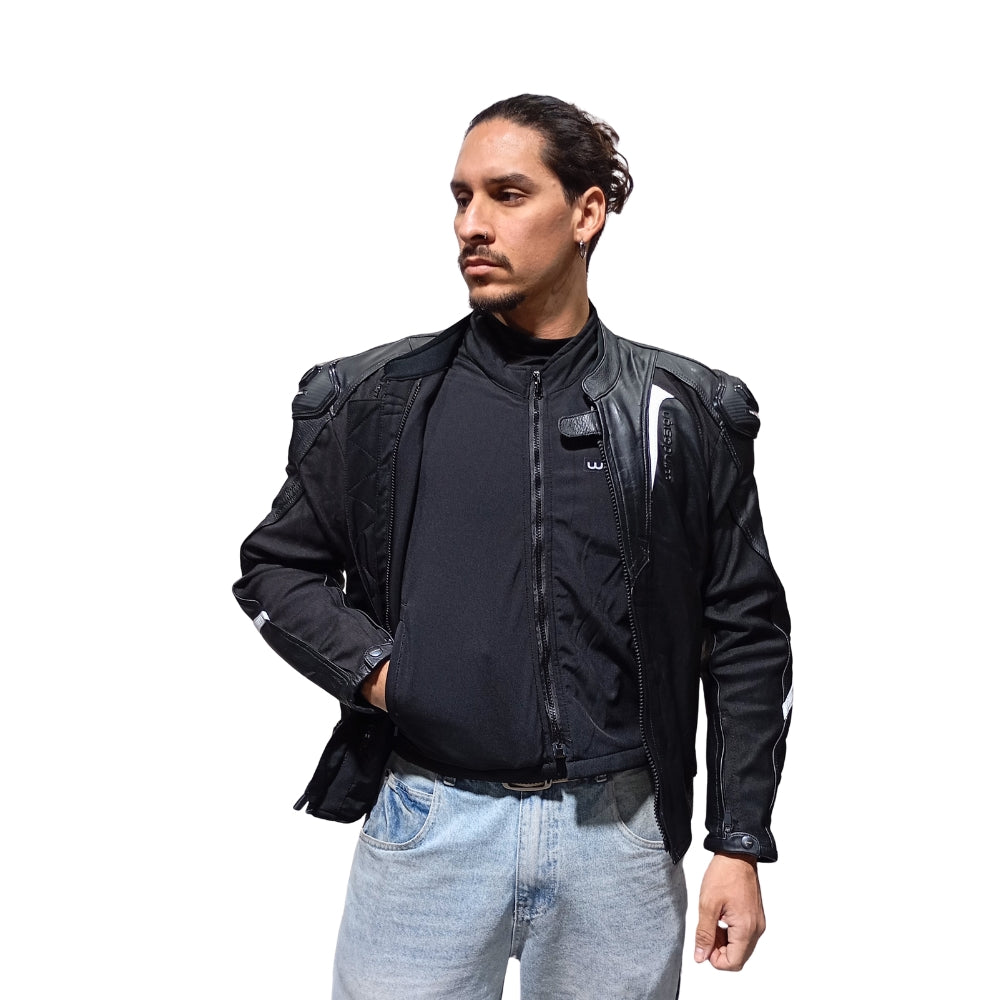 Chaqueta Moto Cuero Neptuno -  4 Estaciones
