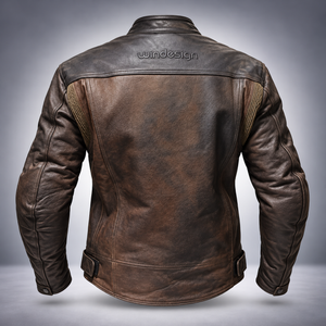 Chaqueta Motorista Cuero Gable Brown