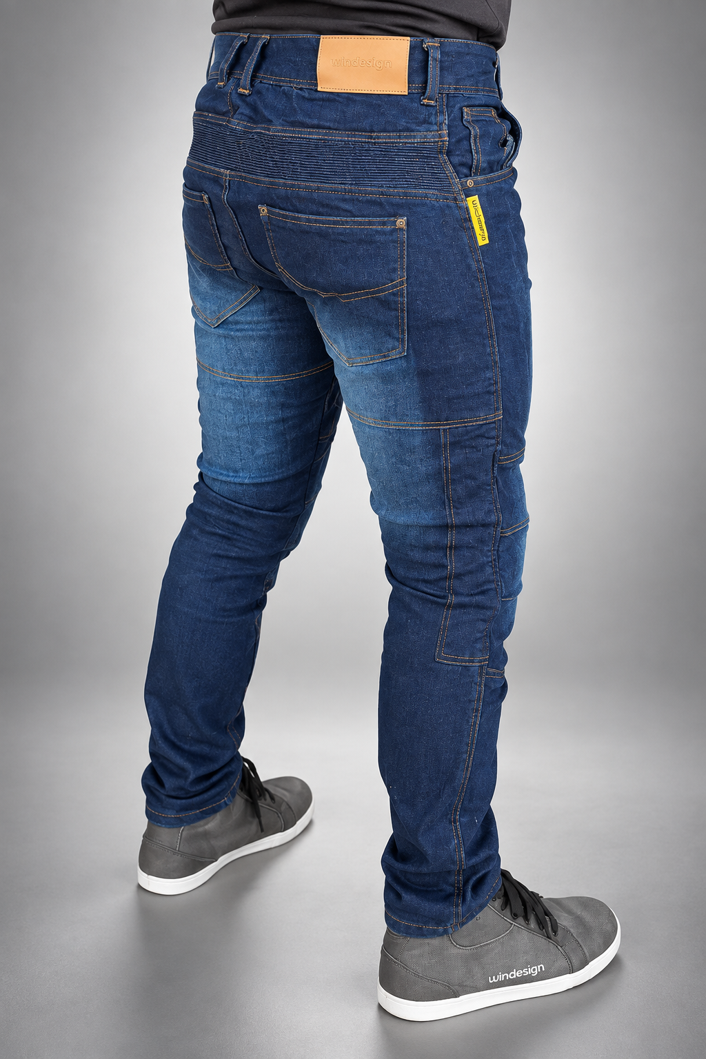 Jeans WINDESIGN, INDIGO, kevlar y protecciones Certificadas