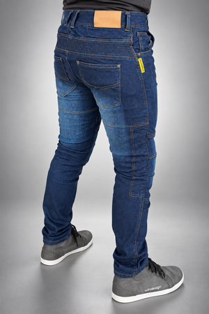 Jeans WINDESIGN, INDIGO, kevlar y protecciones Certificadas