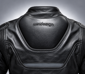 Chaqueta Moto Cuero Mercurio con Joroba Hump