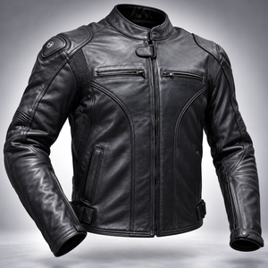 Chaqueta Moto Cuero Mercurio con Joroba Hump